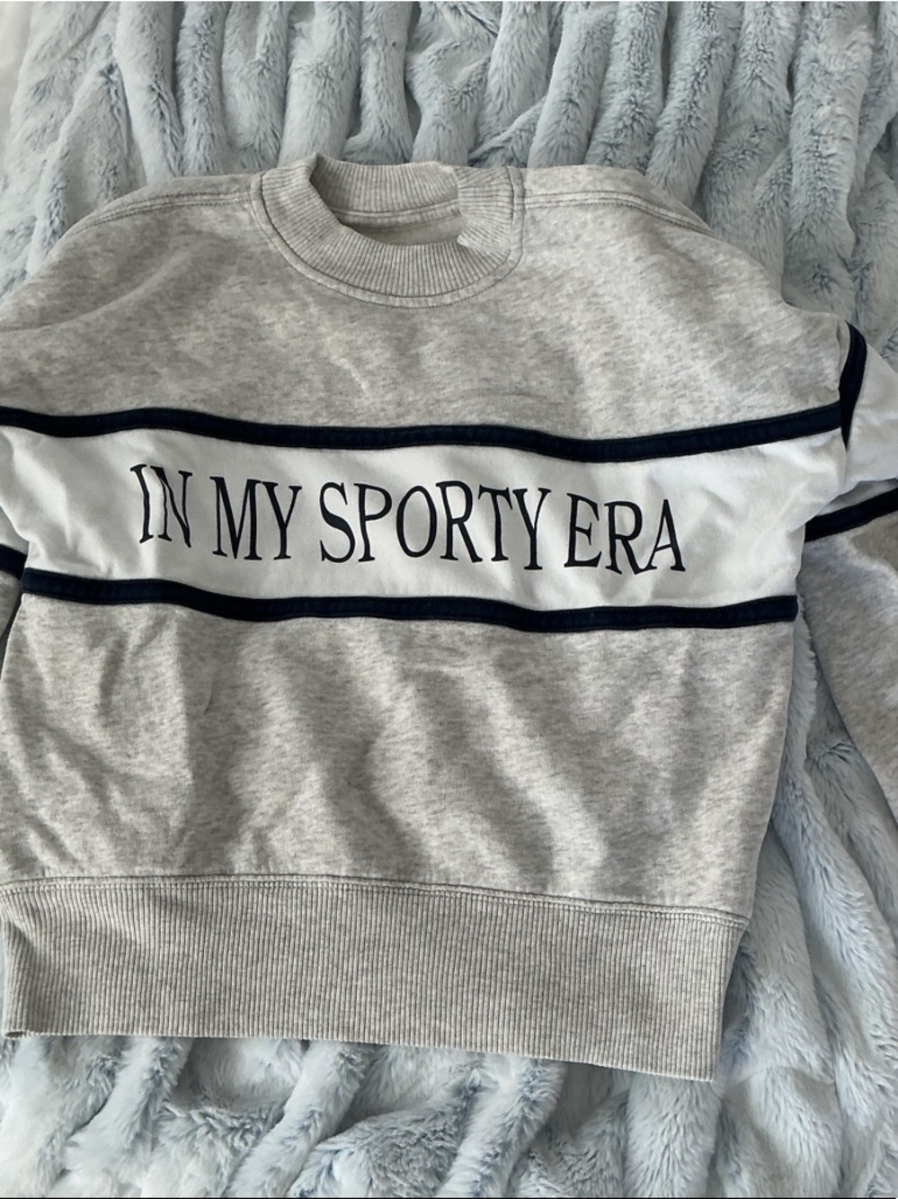 abercrombie kids light gray crewneck sweater